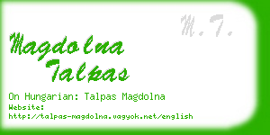 magdolna talpas business card